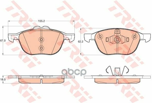 Колодки Тормозные Дисковые TRW арт. GDB2043