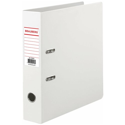 BRAUBERG Папка-регистратор Comfort A4, картон с двусторонним покрытием из ПВХ, 70 мм, белый