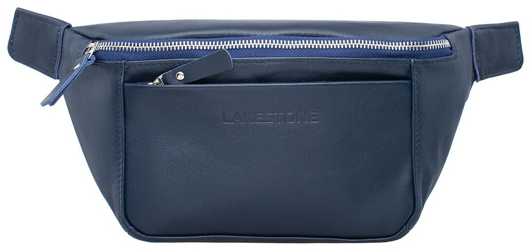 Женская кожаная сумка на пояс Lakestone Lee Dark Blue 