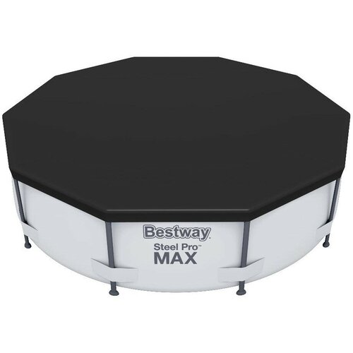 тент защитный bestway 58319 Тент Bestway 58036 d 355см. для каркасных бассейнов и с надувным бортом d 305см, черный