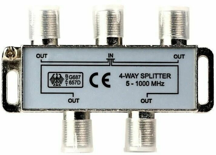 Делитель ТВ ( краб ) на 4 телевизора под F разъём 5-1000 МГц.
