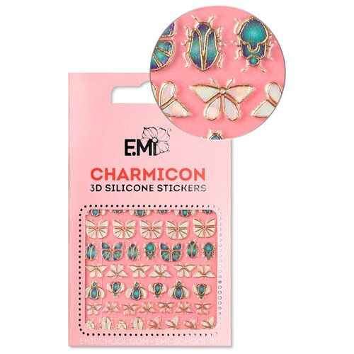 E.Mi, 3D-стикеры №135 Насекомые Charmicon 3D Silicone Stickers