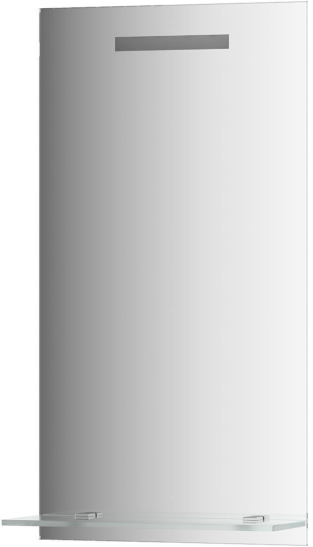 Зеркало настенное Прямоугольное c полочкой и встроенным LED-светильником Ledline-S EVOFORM 40х75 см, BY 2151 - фото №1