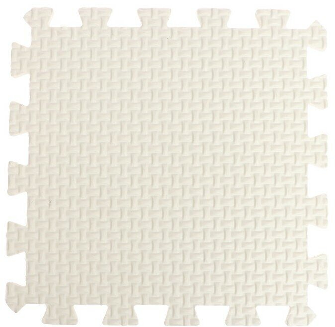 Мягкий пол универсальный, 33 × 33 см, цвет белый