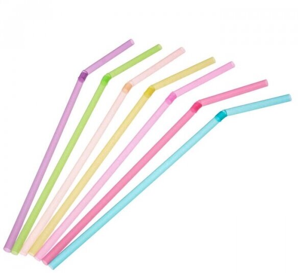 Мистерия Набор одноразовых трубочек для коктейля, 0,5х21 см, 100 шт, с гофрой, цвет микс - фотография № 7