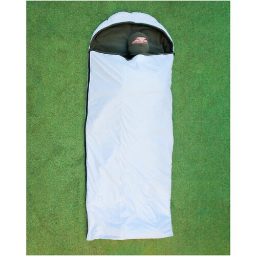 фото Спальный мешок спальник-одеяло белый / спальник туристический нет бренда