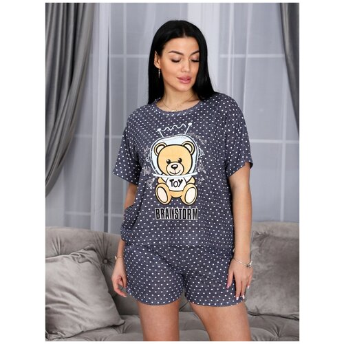 Комплект  А-дина, размер 50, серый