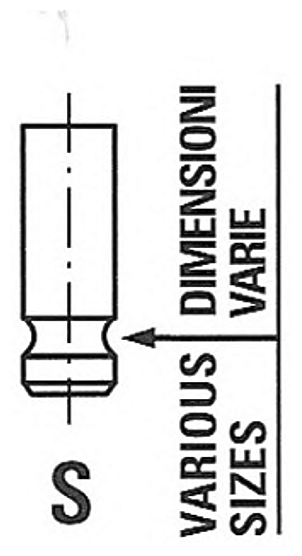 FRECCIA R6226SNT клапан двигателя DAIHATSU CUORE 1.0 00> 24.5X5X79.2 IN