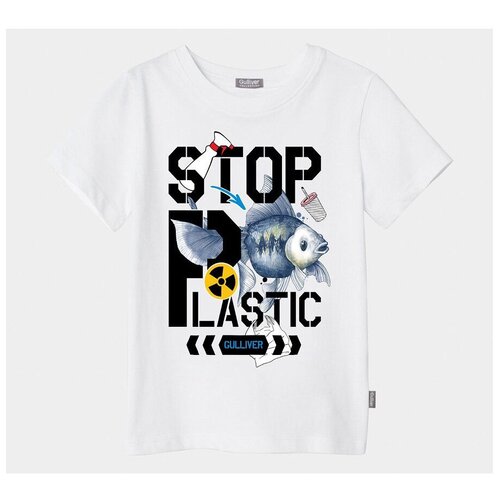 фото Футболка gulliver, размер 152, белый