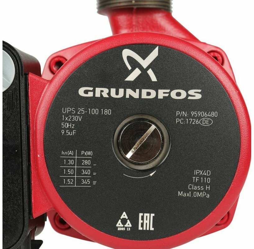 Насос циркуляционный Grundfos UPS 25-100 180 - фотография № 11