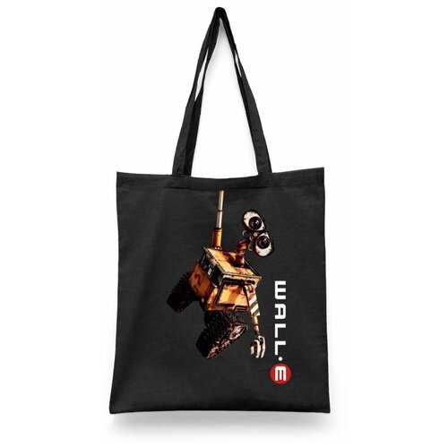 фото Сумка-шоппер унисекс каждому своё "валли/wall-e/мультфильм" белая