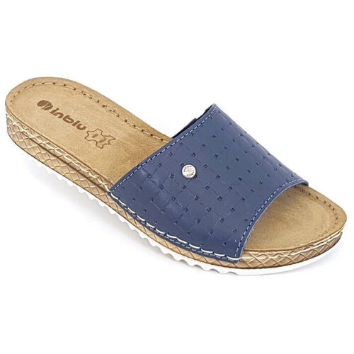 фото Босоножки из натуральной кожи inblu vo-2c синего цвета (размер 40 / 25см)