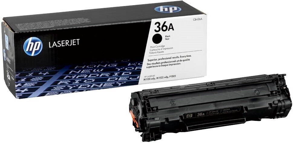 Картридж ориг. HP CB436AF (№36A) (упак 2шт. CB436A) черный для LJ P1505/M1120/M1522, цена за 2 штуки, 168819