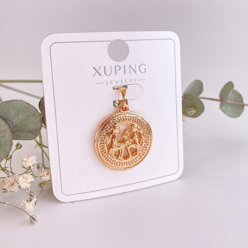 Бижутерия под золото Xuping Jewelry, подвеска со знаком зодиака Близнецы, кулон со знаком зодиака, медицинский сплав (медсплав)