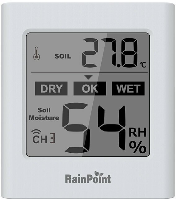 Агростанция Rainpoint 005ARF с ЖК дисплеем. Датчик влажности и температуры грунта для огорода / сада / теплицы / парника - фотография № 3
