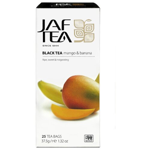 Чай черный Jaf Tea Platinum collection Mango & banana в пакетиках, манго, банан, 25 пак.