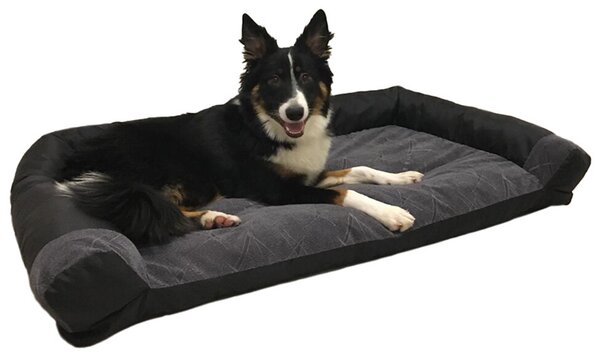 Диван-лежак для собак и кошек крупных пород black/grey 100*70см