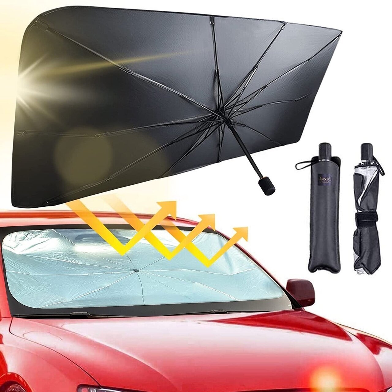 Солнцезащитный зонт для автомобиля 130 х 75 см