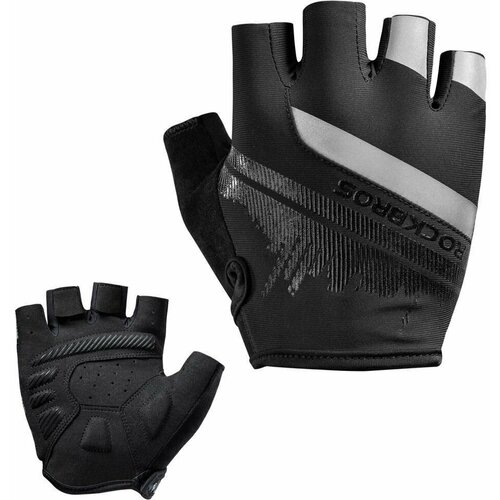 Перчатки RockBros, светоотражающие элементы, размер L, черный, серый
