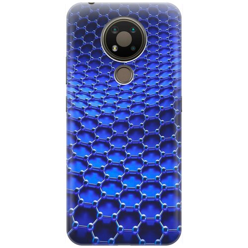 фото Ультратонкий силиконовый чехол-накладка для nokia 3.4 с принтом "молекулярная цепь" gosso