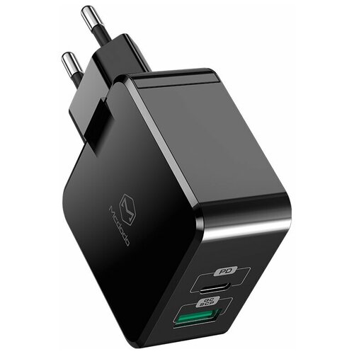 фото Сетевое зарядное устройство mcdodo pd+qc 30w черный с кабелем type- c to type- c