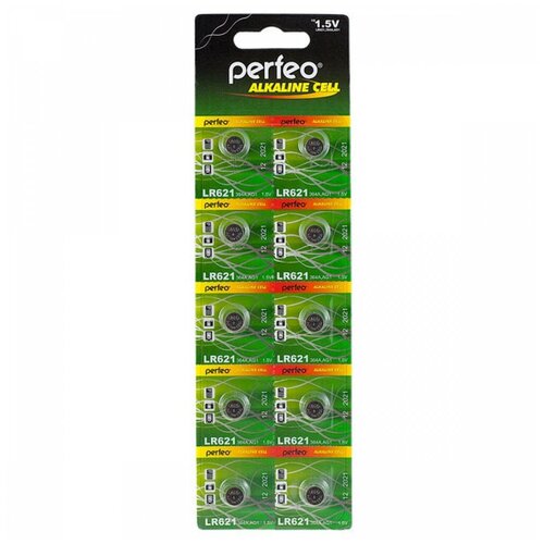 Батарейка Perfeo Alkaline Cell LR621/AG1/364A, в упаковке: 10 шт.