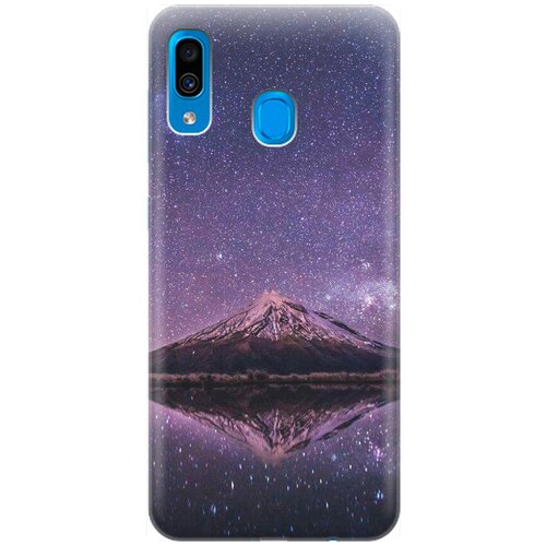 фото Силиконовый чехол на samsung galaxy a20 / a30 / самсунг а20 / а30 с принтом "гора и звездное небо" gosso