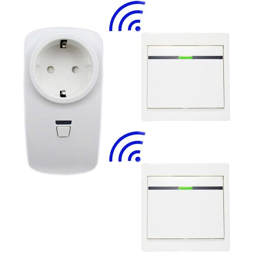 Розетка дистанционная, управление с двух мест, дальность 20м (00177)