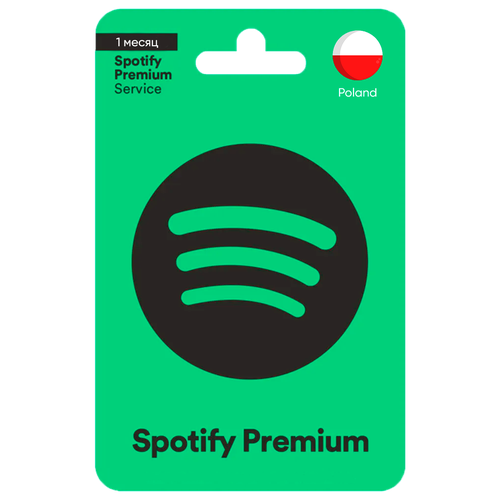 Подписка Spotify Premium на 1 месяц / Код активации Спотифай Премиум / Подарочная карта / Gift Card (Польша) польша карта покет