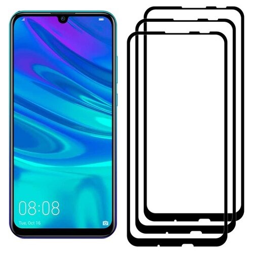 Комплект 2 стекла + 1 в подарок Full Glue Premium Krutoff для Huawei P Smart 2019/P Smart + 2019/P Smart 2020/Honor 20i/Honor 20 Lite/Hon неполноэкранное защитное стекло для huawei p smart 2019 honor 10 lite