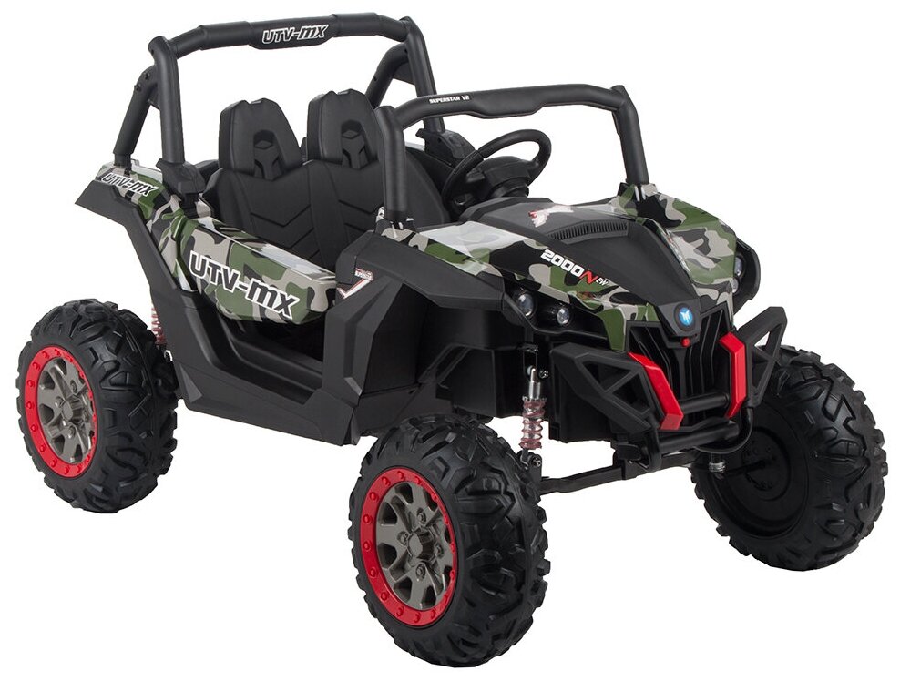 Двухместный полноприводный электромобиль Camouflage UTV-MX Buggy 12V - XMX603-GREEN-PAINT