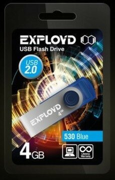 USB флэш-накопитель (EXPLOYD 4GB 530 синий [EX004GB530-Bl])