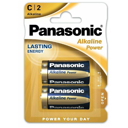 Элемент питания PANASONIC LR14 Alkaline Power BL2 батарейки panasonic lr14 c primery alkaline lr14reb 2b bl 2