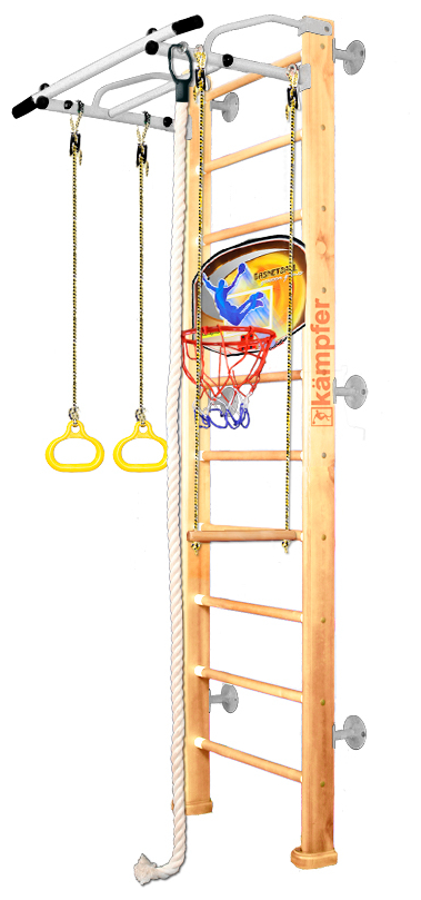 Kampfer "Helena Wall Basketball Shield" спортивно-игровой комплекс 2,4 м. (стандарт) Натуральный/Белый турник