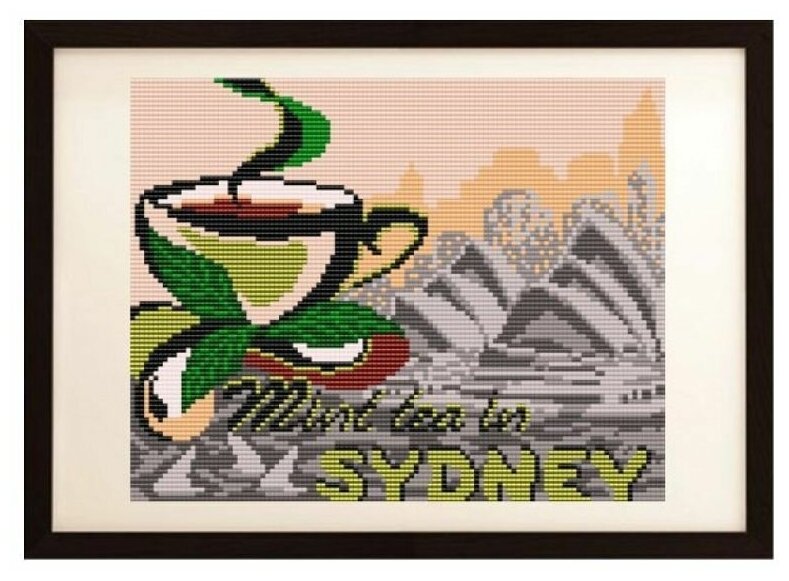 Рисунок на ткани Арт Соло ". на мятный чай в Сиднее", 19x24 см