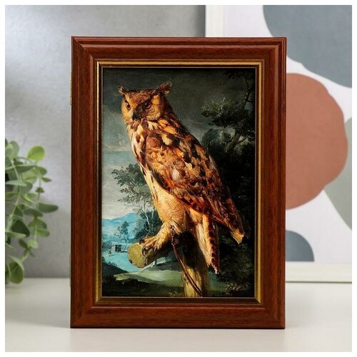 Ключница Сова в ночи орех 15х21 см 1829₽