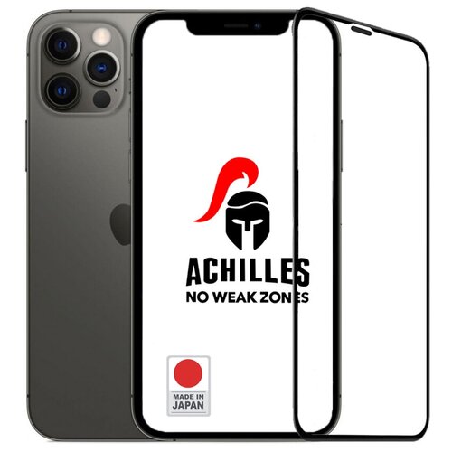 Полноэкранное защитное full screen стекло для iPhone 12 / 12 Pro Achilles 5D (Black)
