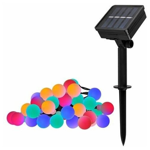 Светильник садовый ФАZA матовые шарики на солнечной батарее, 30 разноцветных светодиодов, 6,35м SLR-G07-30M