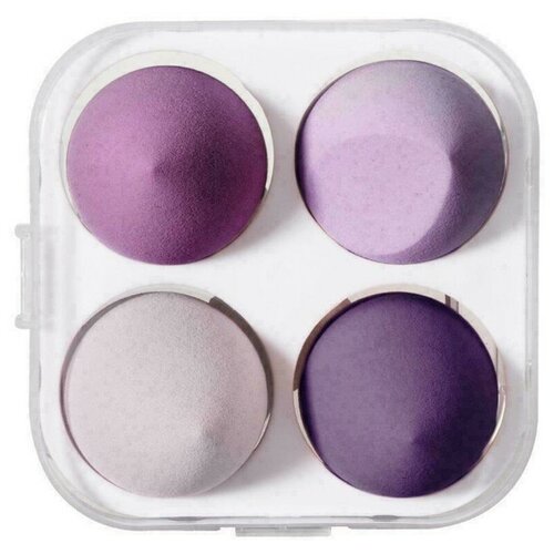 Купить Спонж-аппликатор для макияжа Make-up sponge/Косметический набор спонжей для макияжа, 4 шт, Eva.store, фиолетовый