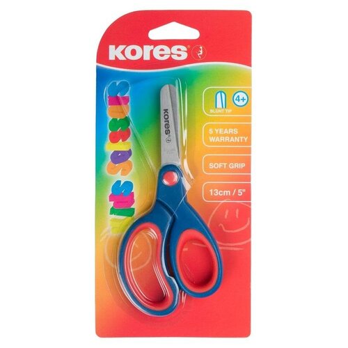 Купить Ножницы детские Kores Softgrip (130 мм, с эргономичными ручками)