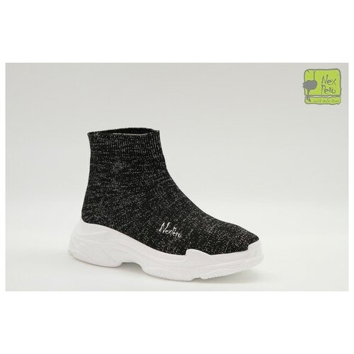 фото Кроссовки носки спортивные летние женские черный серый текстиль dino ricci