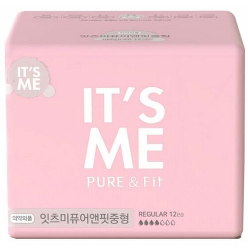 IT'S ME Прокладки женские гигиенические с крылышками / Pure & Fit Pads Regular, 250 мм, 4 капли, 12 шт.