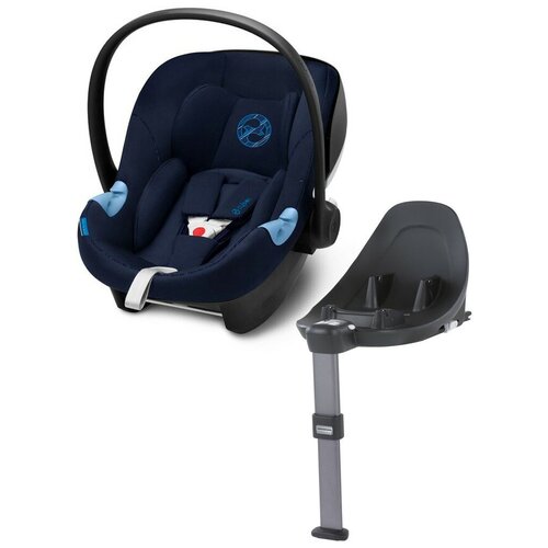 фото Автокресло-переноска группа 0+ (до 13 кг) cybex aton m i-size + isofix base m, indigo blue