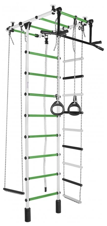 Распорный детский спортивный комплекс Формула здоровья Атлант белый-салатовый