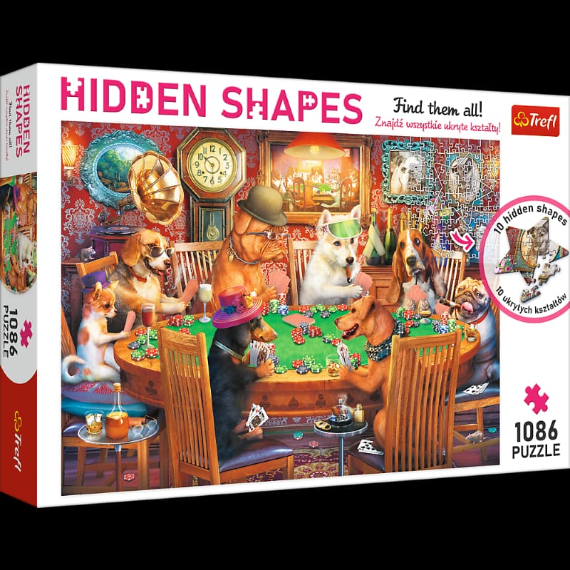 Пазл Trefl Hidden Shapes Вечер игр, 1086 элементов