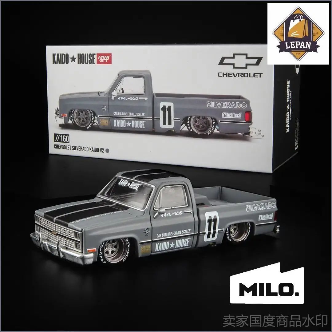Литой под давлением эксклюзивный автомобиль 1/64 Chevrolet Silverado V2 от MINI GTKAIDO HOUSE, модель Kaido Works V1LEPAN