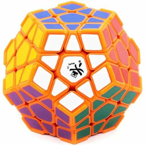 Мегаминкс рубика / DaYan Megaminx с реберными выступами Оранжевый / Игра головоломка