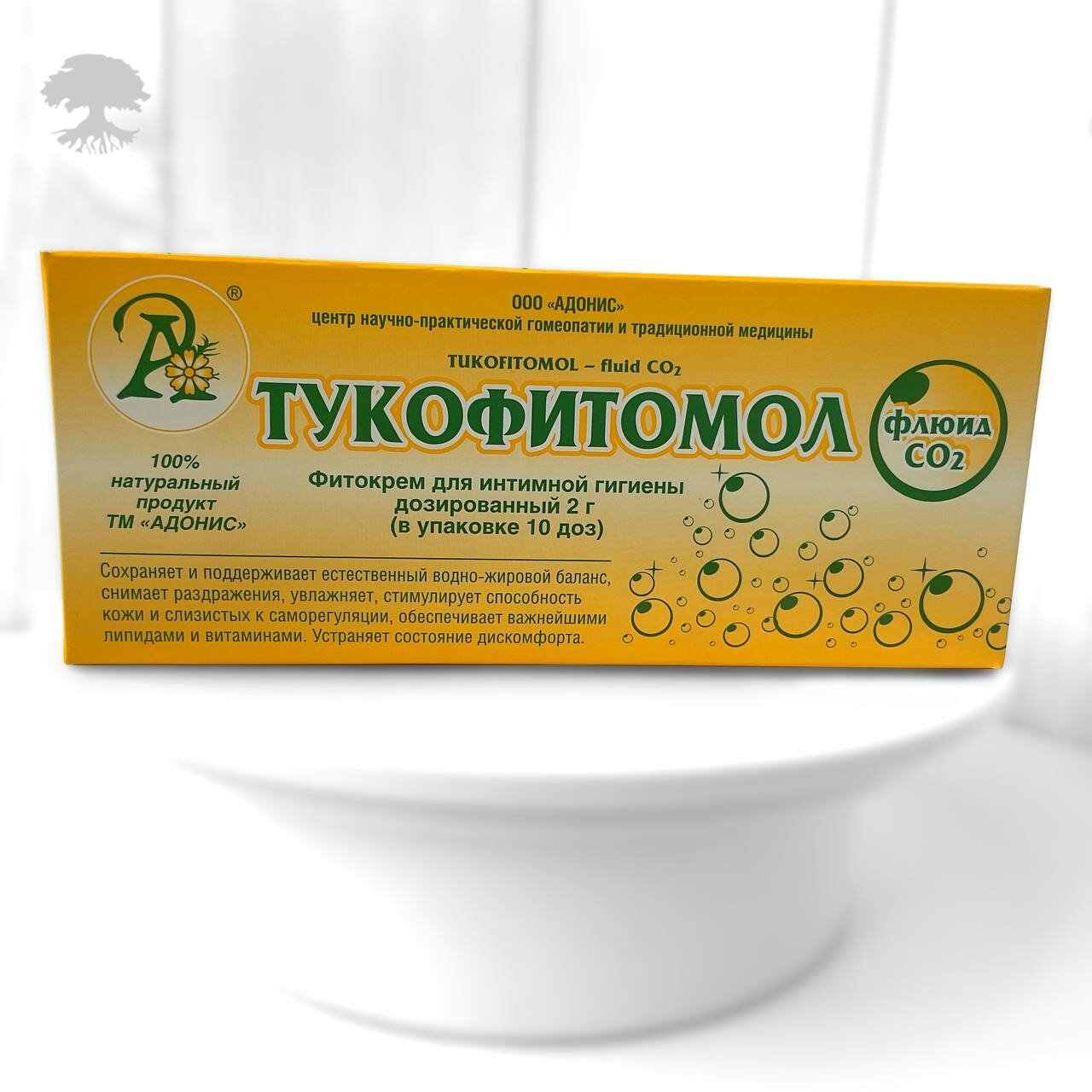 Свечи Тукофитомол Флюид СО2 для Интимной Гигиены 10 шт  Адонис