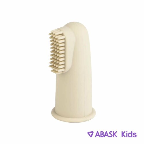 Зубная щетка-напальчник ABASK BEIGE mpets зубная щетка напальчник для собак 3х6 см