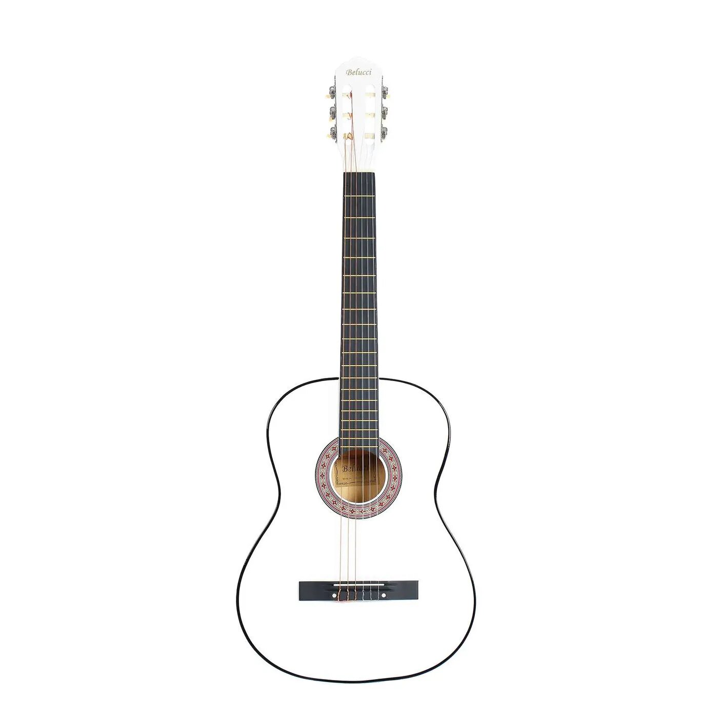 Классическая гитара белая, Размер 4/4 (39 дюймов) Belucci BC3905 WH